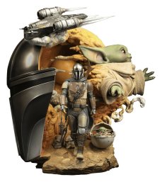 Star Wars: The Mandalorian Fine Art Dioráma 41 cm